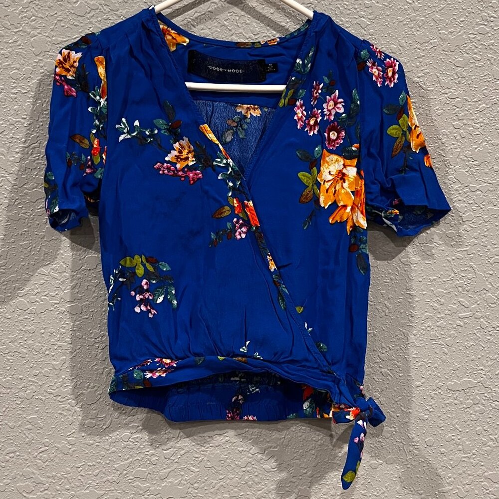 Code Mode Faux Wrap Blouse | Size XS